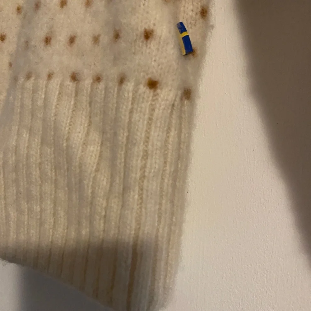 Fjallraven Ovik Cream and Blue Knit Wool Sweater Size Small See Description - Picture 6 of 8